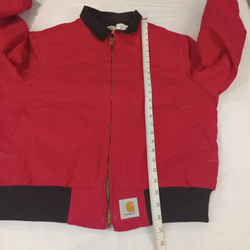 Carhartt Men's Vintage Red Full Zip  Insulated Lined Jacket - Picture 13 of 16